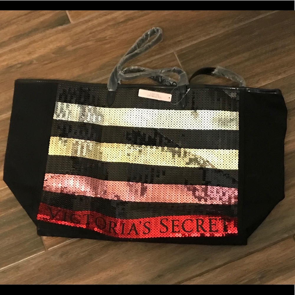 👛 NWT Victoria’s Secret women’s sequins tote - Picture 2 of 6